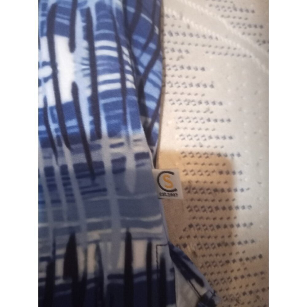Suslo Couture Men’s Blue Geometric Short Sleeve Dress Button Shirt 5XL Brand New - Picture 13 of 15